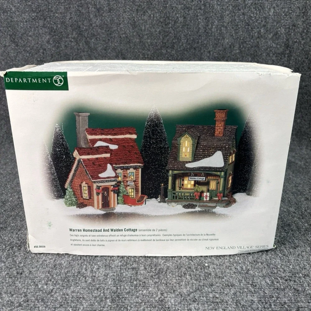 Department 56 New England Village 2002 Warren Homestead and Walden Cottage 56659